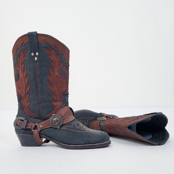 Vintage Other - Vintage Two-Tone Cowboy Boots Size 10 Western 90s